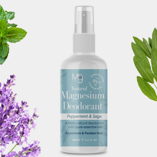 Natural Magnesium Deodorant Peppermint and Sage 100ml